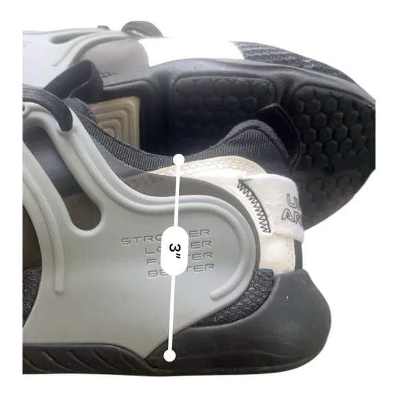 Under Armour HOVR  Apex 3 athletic sports gym shoes 9.5 black grey lace up - Picture 12 of 16